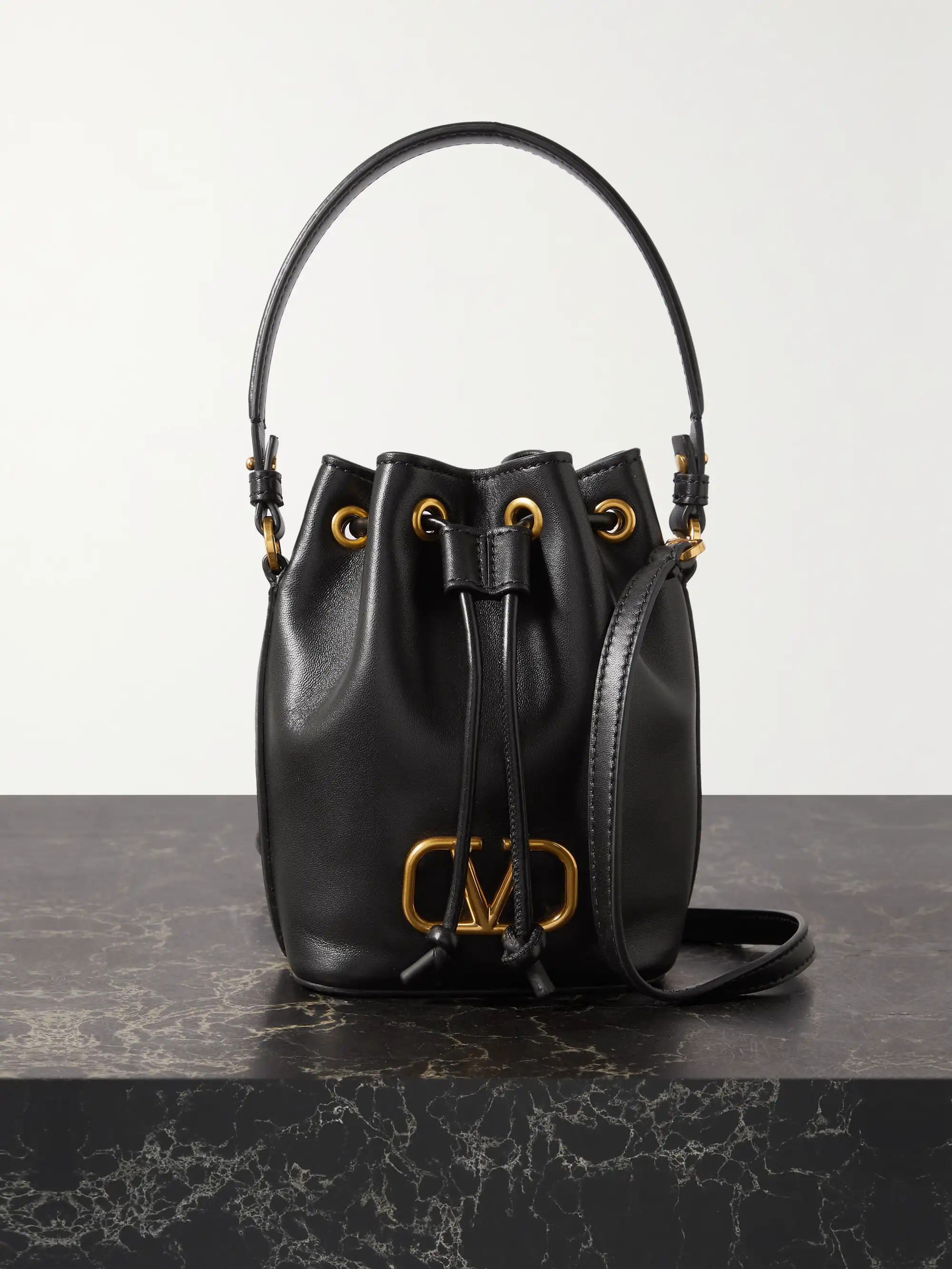 VLOGO mini embellished leather bucket bag | NET-A-PORTER APAC
