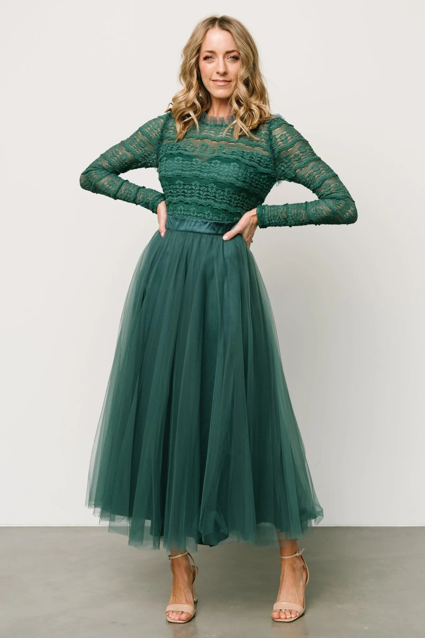Lonnie Tulle Dress | Emerald | Baltic Born