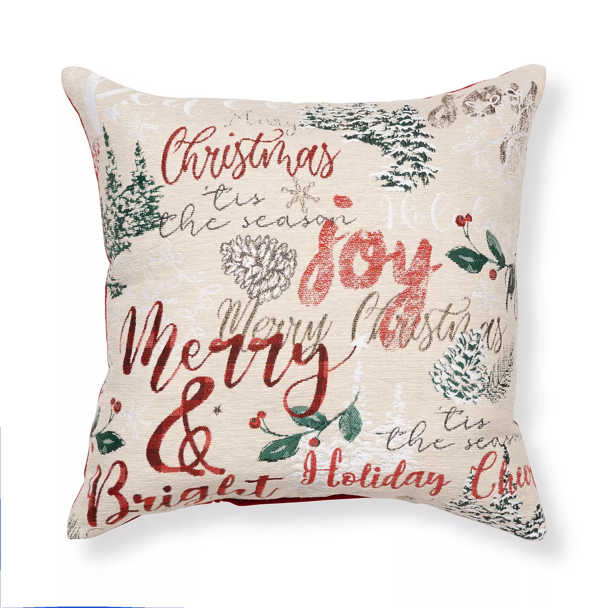 St. Nicholas Square® Tan Christmas Sentiment Throw Pillow | Kohl's