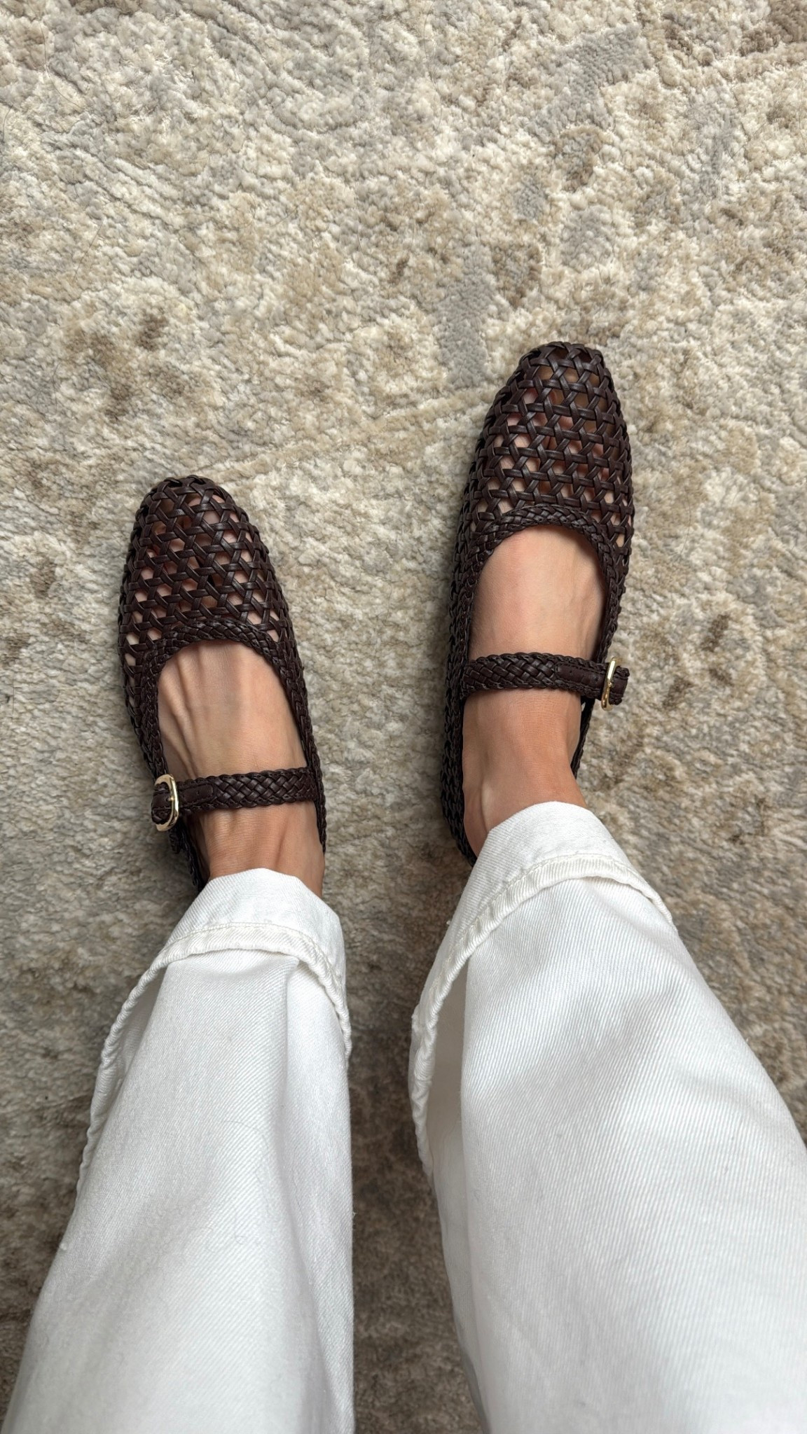 Dolce vita look for less! 🤎 Target woven flats $40 Linked the black and cognac color too! I recommend ordering 1/2 size down!