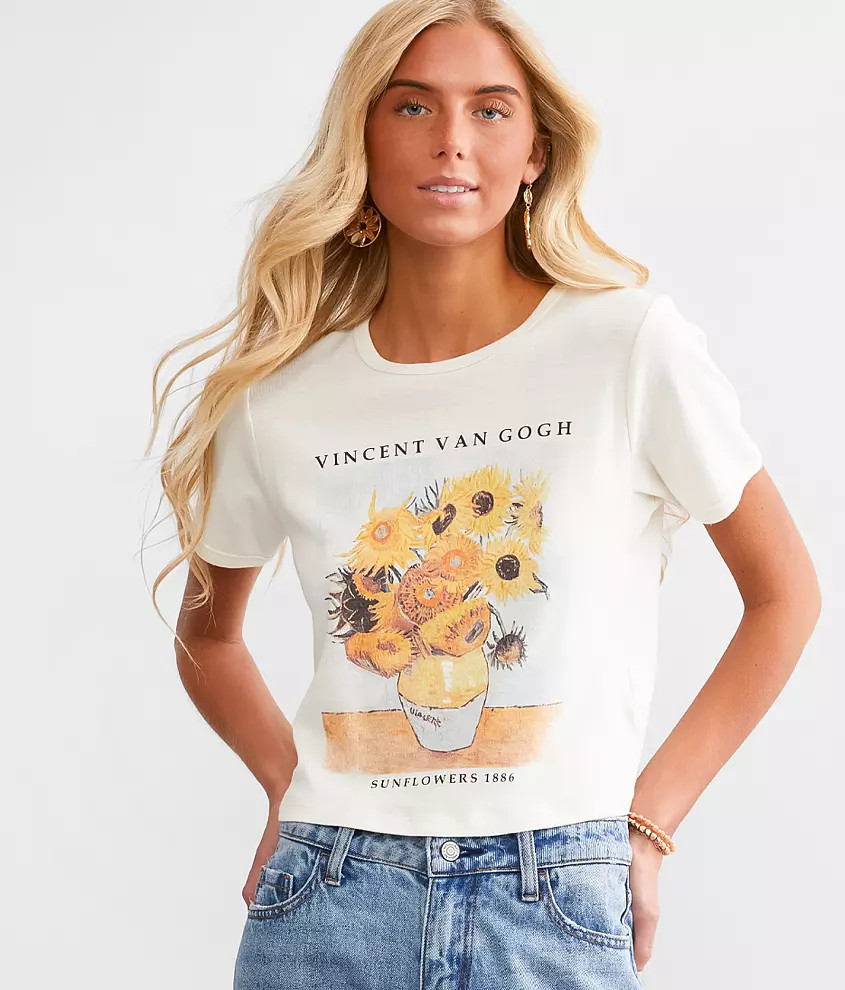 The Vinyl Icons Van Gogh Cropped T-Shirt | Buckle