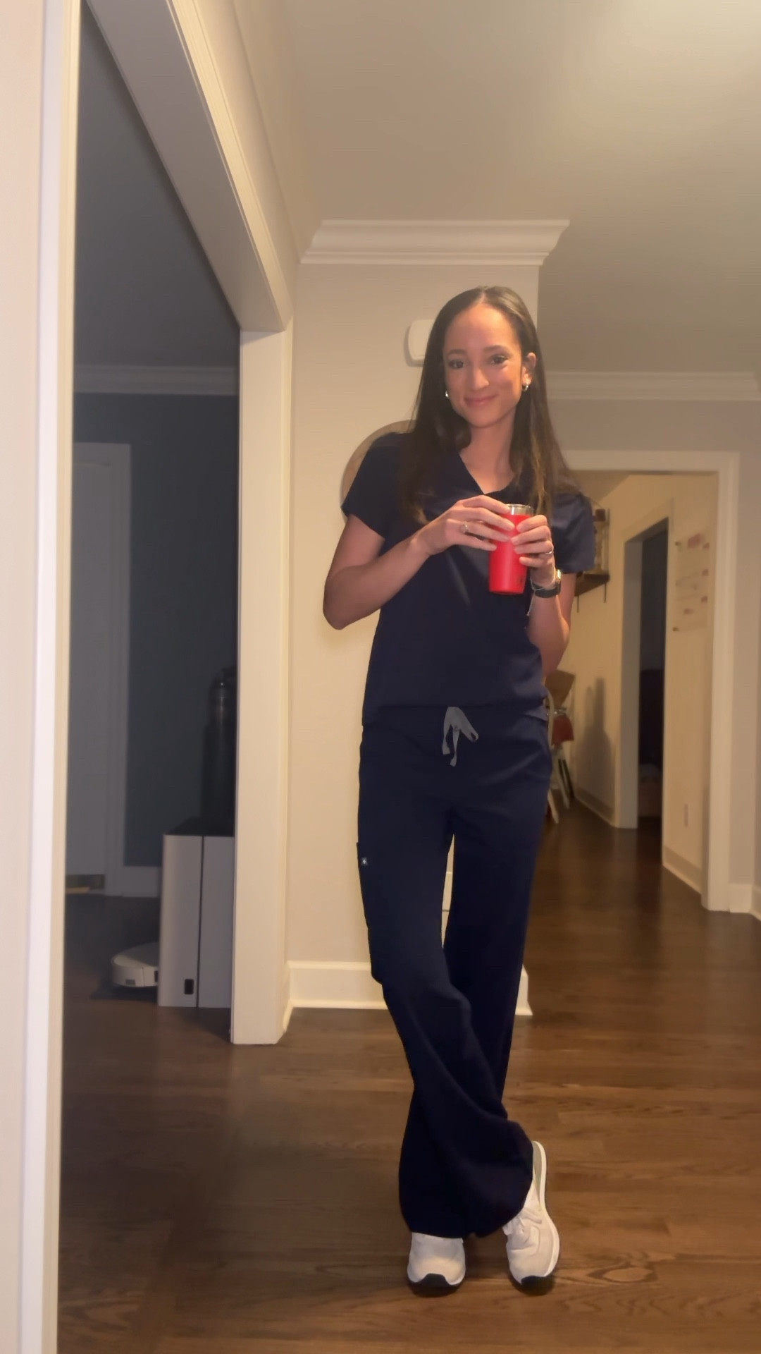 Scrubs of the day 🫶🏽 I’m loving these wide leg scrubs 🩶 #scrubs #nursescrubs #figsscrubs 

#LTKStyleTip #LTKWatchNow #LTKWorkwear