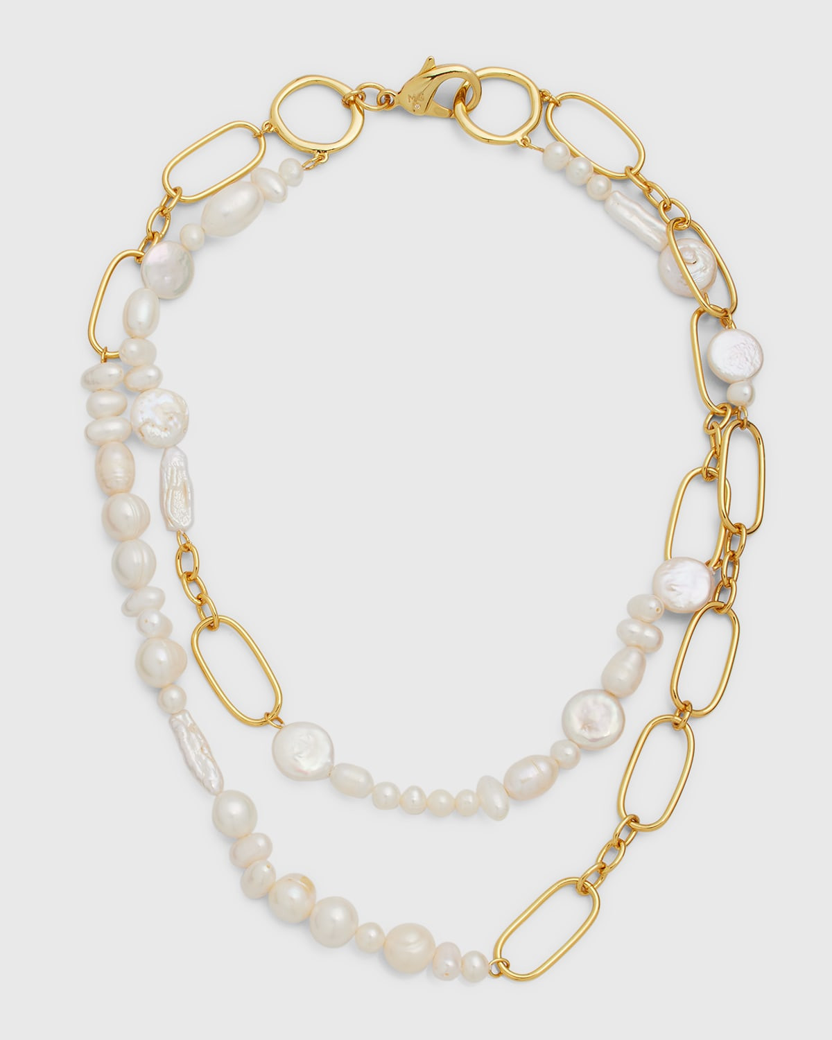 14k Gold-Plated Renata Double Collar Pearl Necklace | Neiman Marcus