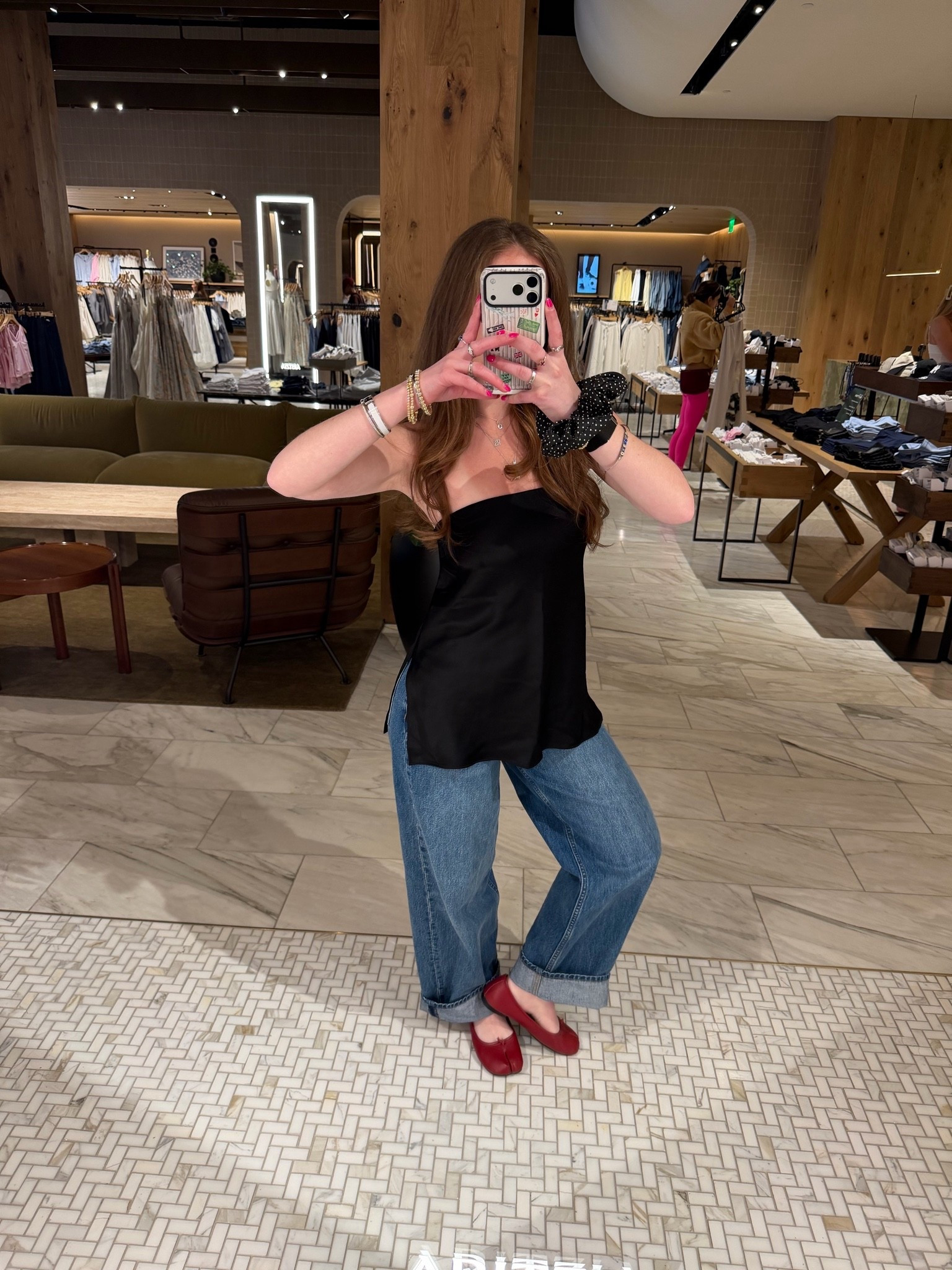 cool girl baggy jeans aritzia satin strapless black top tabi outfit

#LTKootd #LTKgrwm #LTKWorkwear