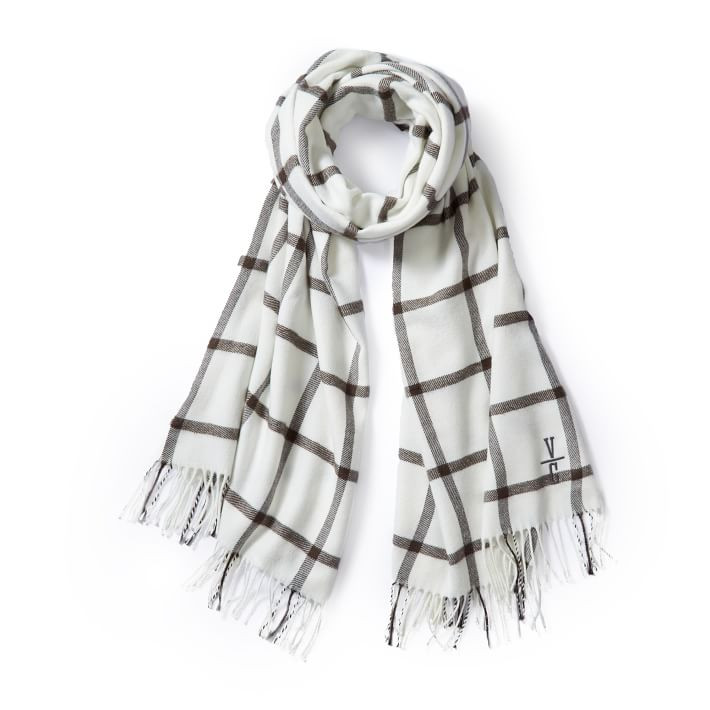 Italian Windowpane Blanket Scarf | Mark and Graham