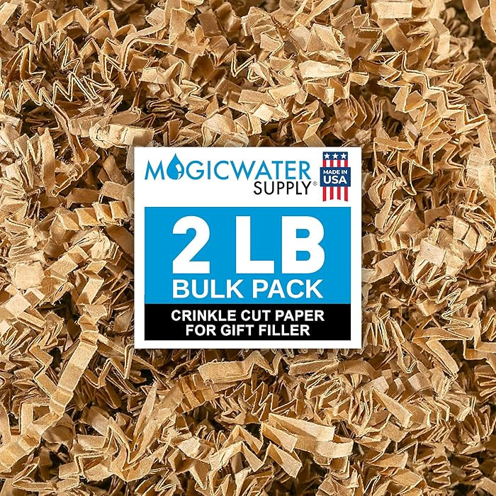 MagicWater Crinkle Cut Paper for Gift Baskets - 2LB Kraft - Perfect for Shredded Paper Filler, Ba... | Amazon (US)