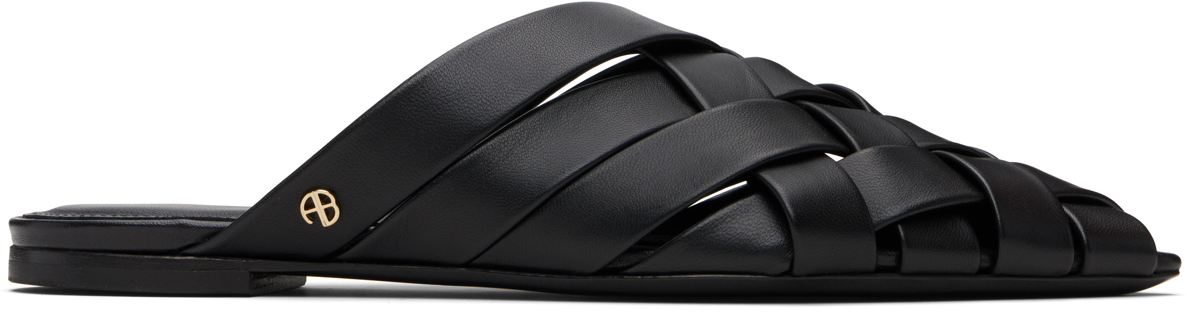 ANINE BING Black Eve Slippers | SSENSE