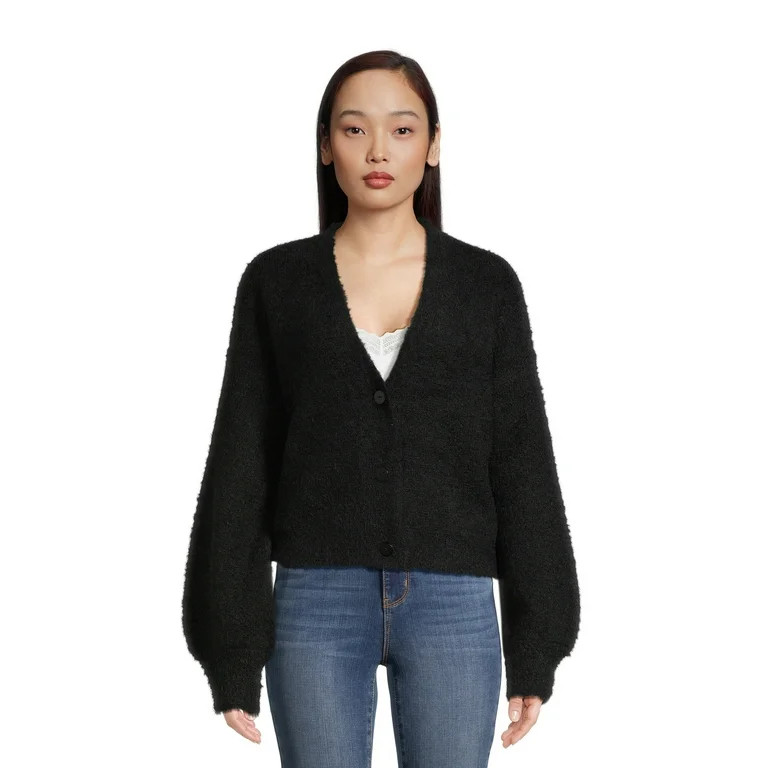 No Boundaries Juniors Minky Cardigan with Long Sleeves, Sizes XS-3XL | Walmart (US)