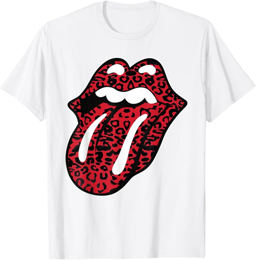 Official Rolling Stones Leopard Tongue T-Shirt | Amazon (US)
