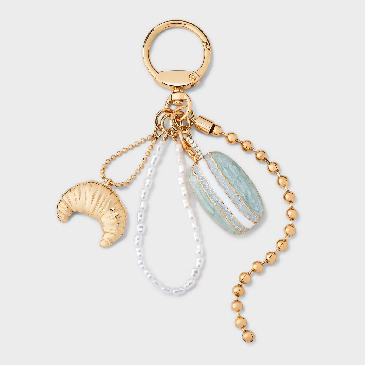 Beaded and Crossiant Bag Charm - A New Day™ - Gold | Target