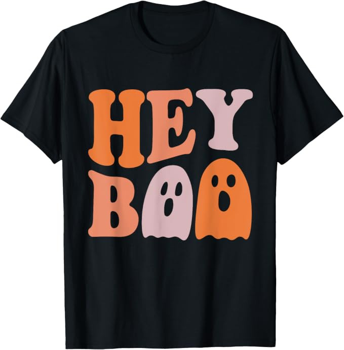Hey Boo Funny Ghost Halloween Ghost T-Shirt | Amazon (US)