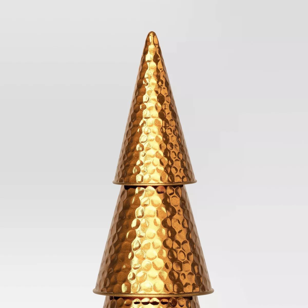 11.5" Hammered Metal Cone Christmas Tree Figurine - Wondershop™ Gold | Target
