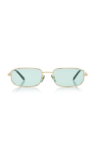 Slim Square-Frame Metal Sunglasses | Moda Operandi (Global)