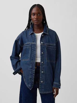 Oversized Denim Shirt Jacket | Gap (US)