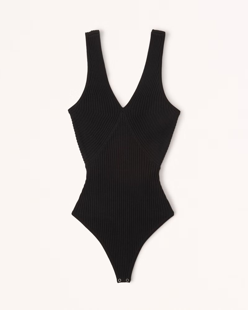 Women's Elevated Knit V-Neck Bodysuit | Women's The A&F Getaway Shop | Abercrombie.com | Abercrombie & Fitch (US)