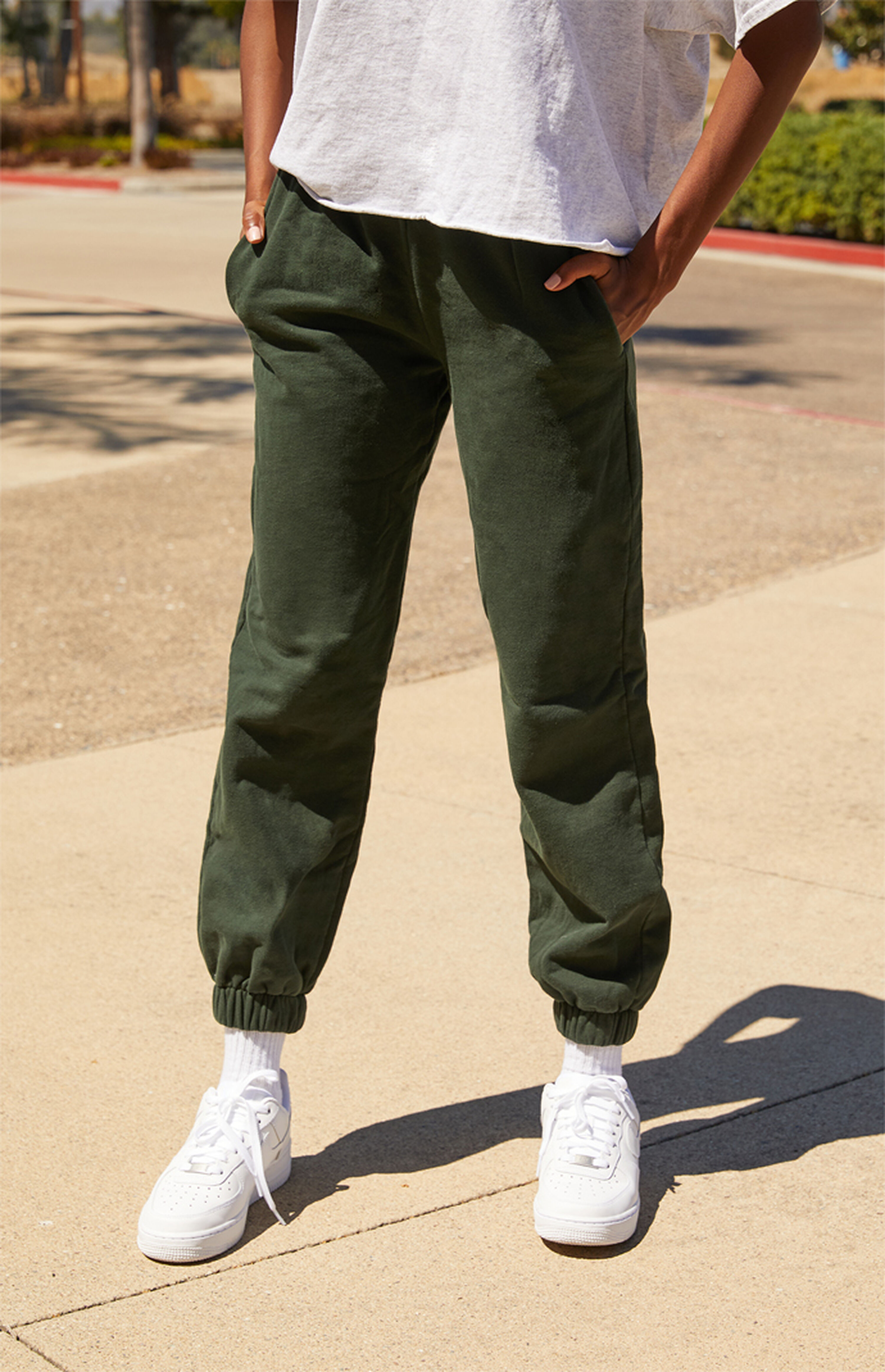 John Galt Hunter Green Rosa Sweatpants | PacSun | PacSun