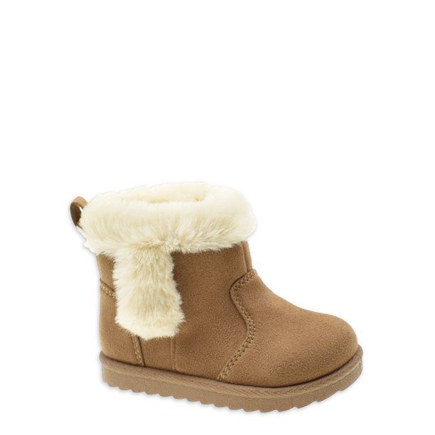 Wonder Nation Baby Girl Shearling Boot, Sizes 2-6 - Walmart.com | Walmart (US)