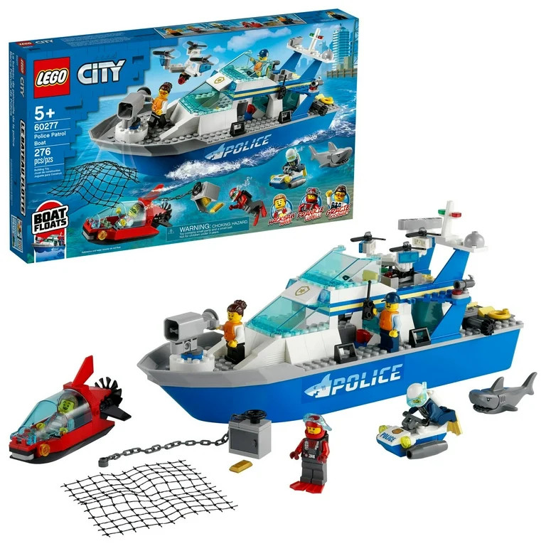 LEGO Police Patrol Boat 60277 Building Set (276 Pieces) - Walmart.com | Walmart (US)