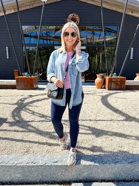 Family outing to Napa Valley. Visiting our old family ranch/winery in Chiles Valley. Such a memorable day. Had to wear my comfy but cute athleisure outfit. 

Denim shacket TTS 
Ribbed tank- wearing a medium
Lululemon align leggings in a 4 
Shoes TTS 

#LTKfindsunder100 #LTKshoecrush #LTKstyletip