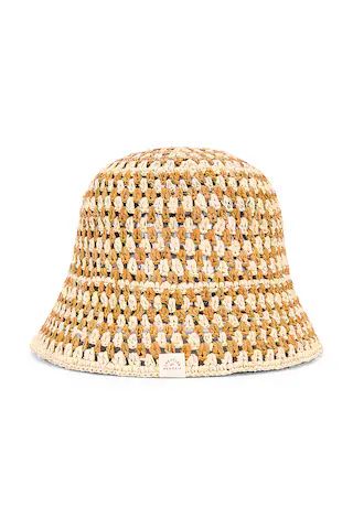 Loeffler Randall Jocelyn Raffia Bucket Hat in Natural & Brown from Revolve.com | Revolve Clothing (Global)