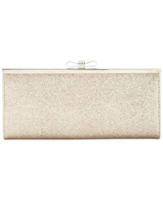I.n.c. International Concepts Carolyn Glitter Clutch, Exclusively at Macy's - Silver/Silver | Macy's
