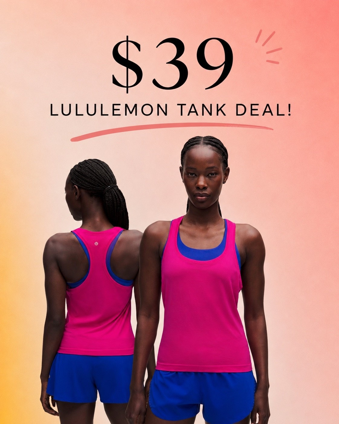 $39 lululemon tank deal!

#LTKfitnessgoals #LTKMidsize #LTKSaleAlert