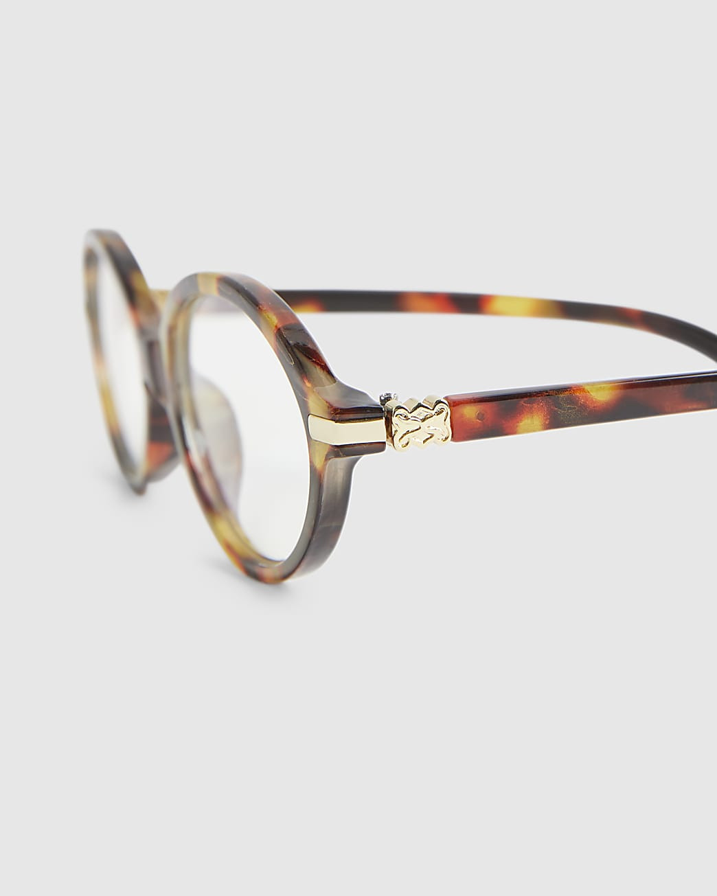 Brown Tortoise Oval Slim Blue Light Glasses | River Island UK & IE