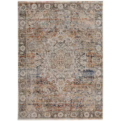 Room Envy 12 x 15 (ft) Loomed Polypropylene Tan/Orange/Blue Rectangular Indoor Medallion Area rug... | Lowe's