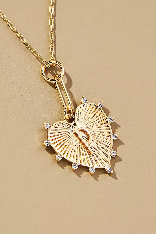 Monogram Heart Pendant Necklace | Anthropologie (US)