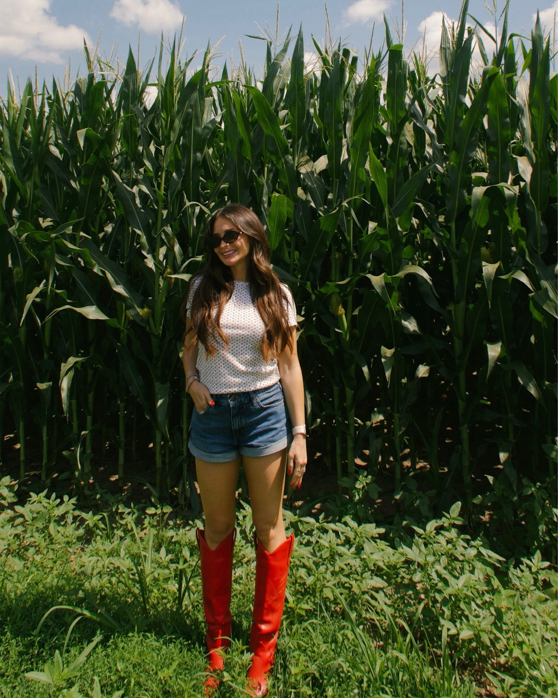 Rayne Tee (summer orchard) - Christy dawn

Red cowboy boots, red western boots, red cowgirl boots, cowboy boots, western boots, cowgirl boots, amazon cowboy boots, amazon boots, boots, amazon western boots, amazon cowgirl boots, summer outfit, fall outfit, farm clothes, farm outfit, farm day, denim shorts, favorite tshirt, amazon sunglasses, amazon fashion, amazon accessories, 4th of July outfit, 4th of July, summer, summer outfit, pumpkin patch outfit, warm pumpkin patch outfit, warm farm outfit, cotton shirt

#LTKootd #LTKTravel #LTKvlog