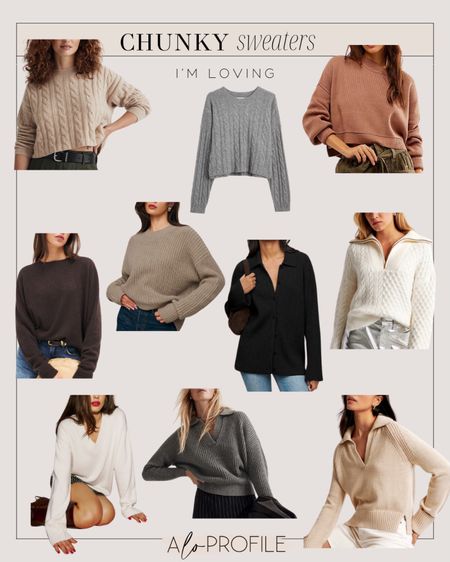 Chunky sweaters I’m loving! 