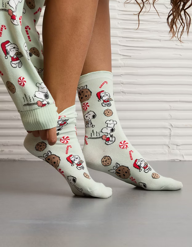 AE Snoopy Cookies Ruffle Crew Socks | American Eagle Outfitters (US & CA)