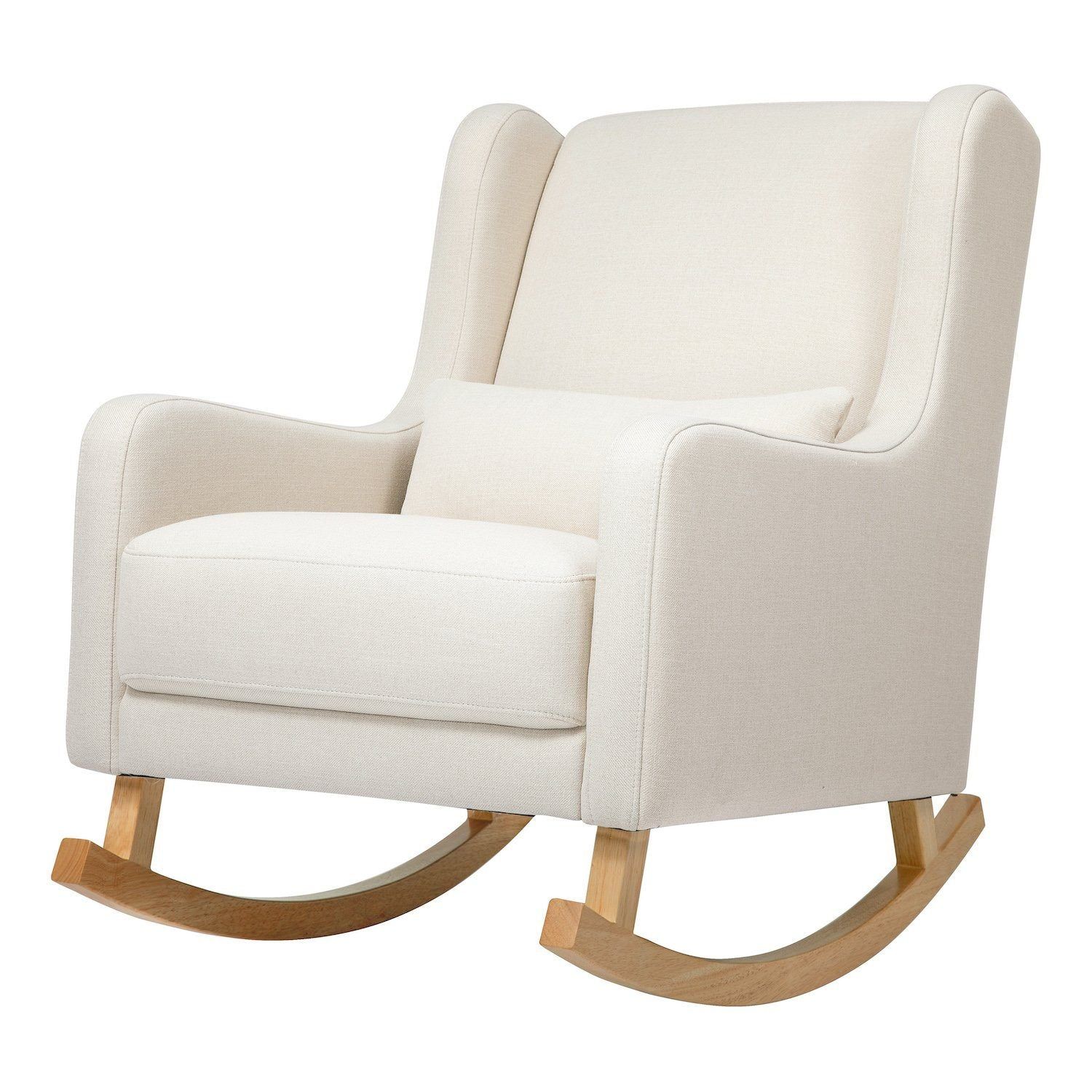 Kai Rocker in Eco-Performance Twill Fabric - Natural with Ash Legs | Project Nursery