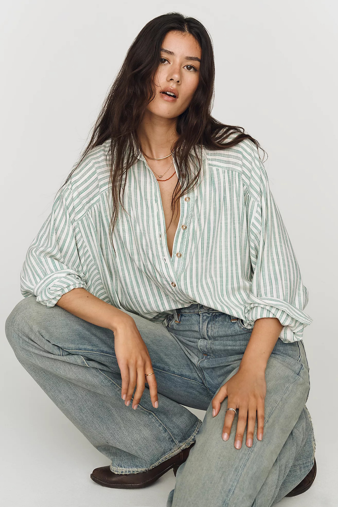 Issy Batwing Buttondown Shirt by Pilcro | Anthropologie (US)