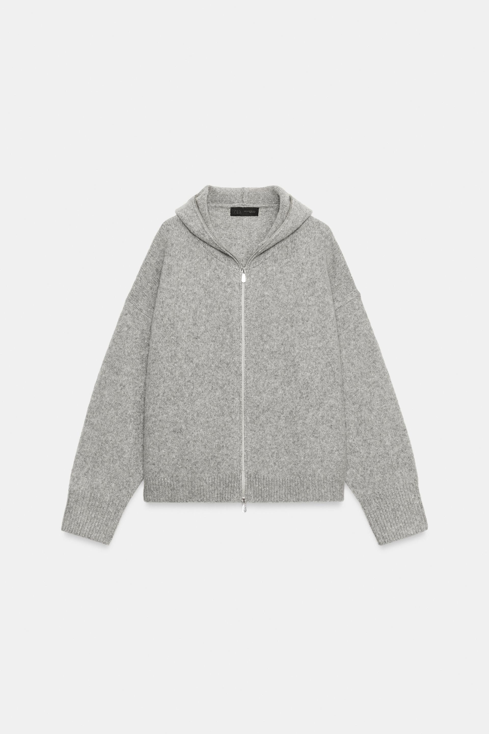Zara - Wool Hoodie - Women - Beige - Women | Zara US