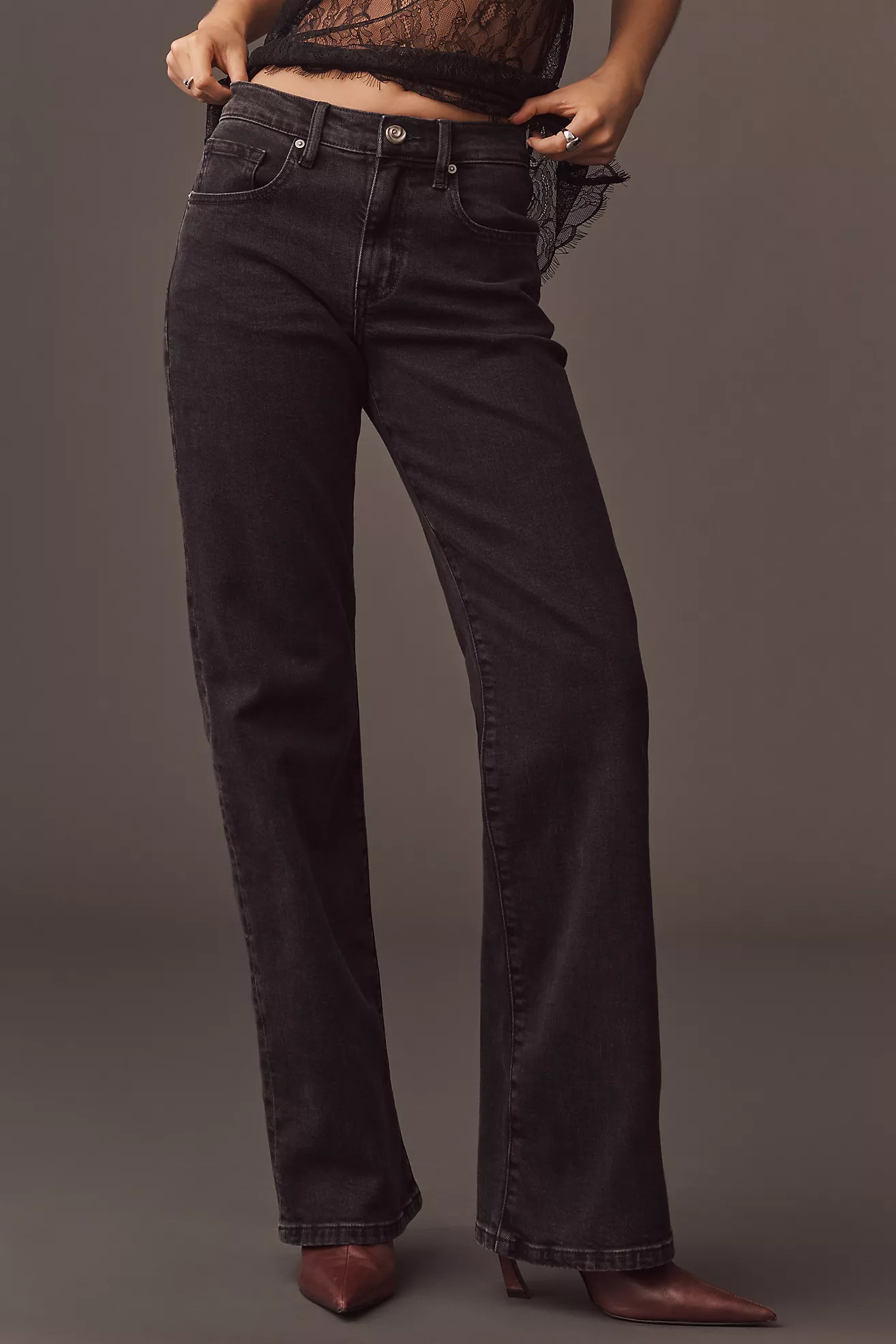 Outland Denim Effie Mid-Rise Flare Jeans | Anthropologie (US)