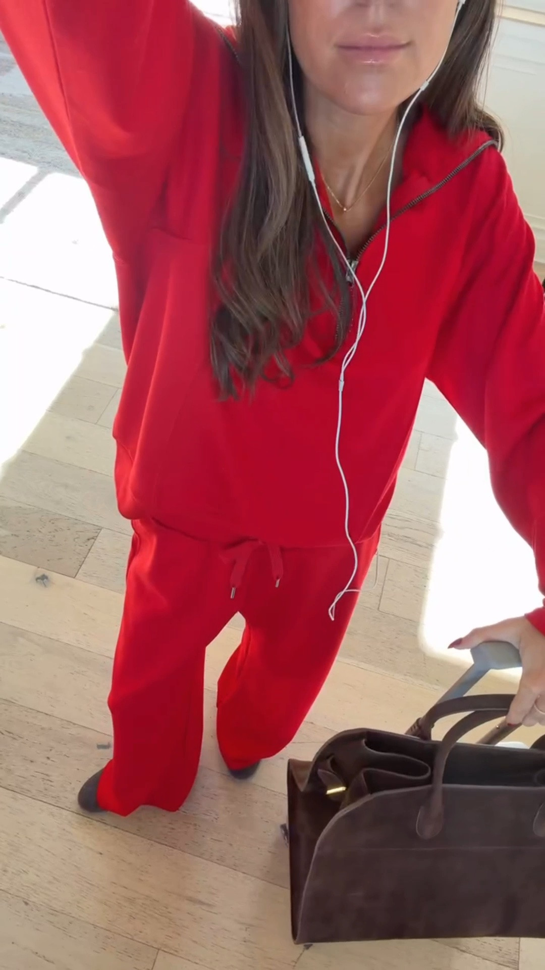 The perfect travel outfit!  Red matching set from Amazon - so comfy! 

Wearing size small in the matching set 

Travel outfit, mom outfit, school drop off outfit, airplane outfit, Amazon fashion

#LTKootd #LTKTravel #LTKOver40