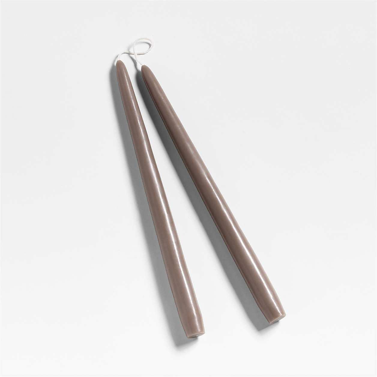Mink Beige 12" Dipped Taper Candles, Set of 2 + Reviews | Crate & Barrel | Crate & Barrel