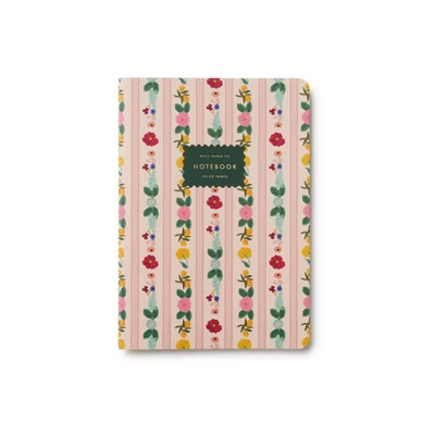 Rifle Paper Co. Floral Stripe Stitched Notebook | Target