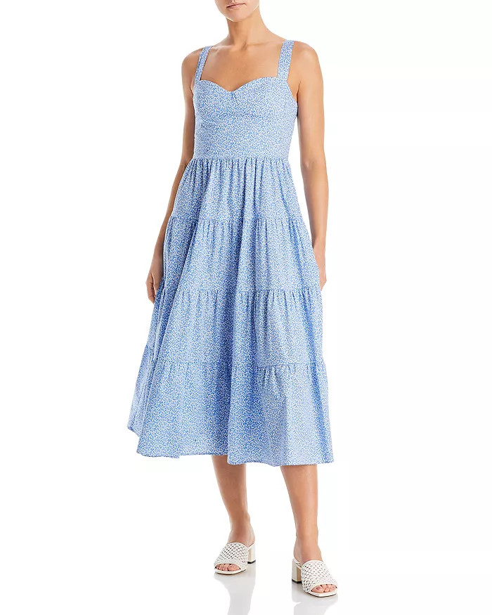 AQUA Floral Print Sleeveless Midi Dress - 100% Exclusive | Bloomingdale's (US)