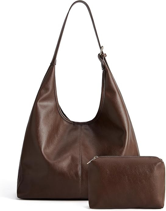 Missnine Hobo Bags Purses for Women, Soft Shoulder Bag Vegan Leather Tote Crossbody Purse Ladies ... | Amazon (US)