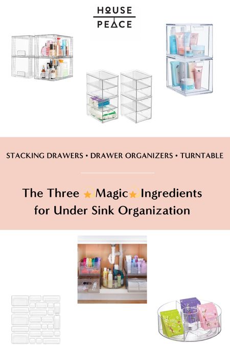 The cabinet under the sink is notoriously tricky to organize due to working around plumbing, but these products in this combination will maximize your space and keep things tidy.

#bathroomorganization #undersinkcabinet #magicingredients

#LTKhome #LTKfamily