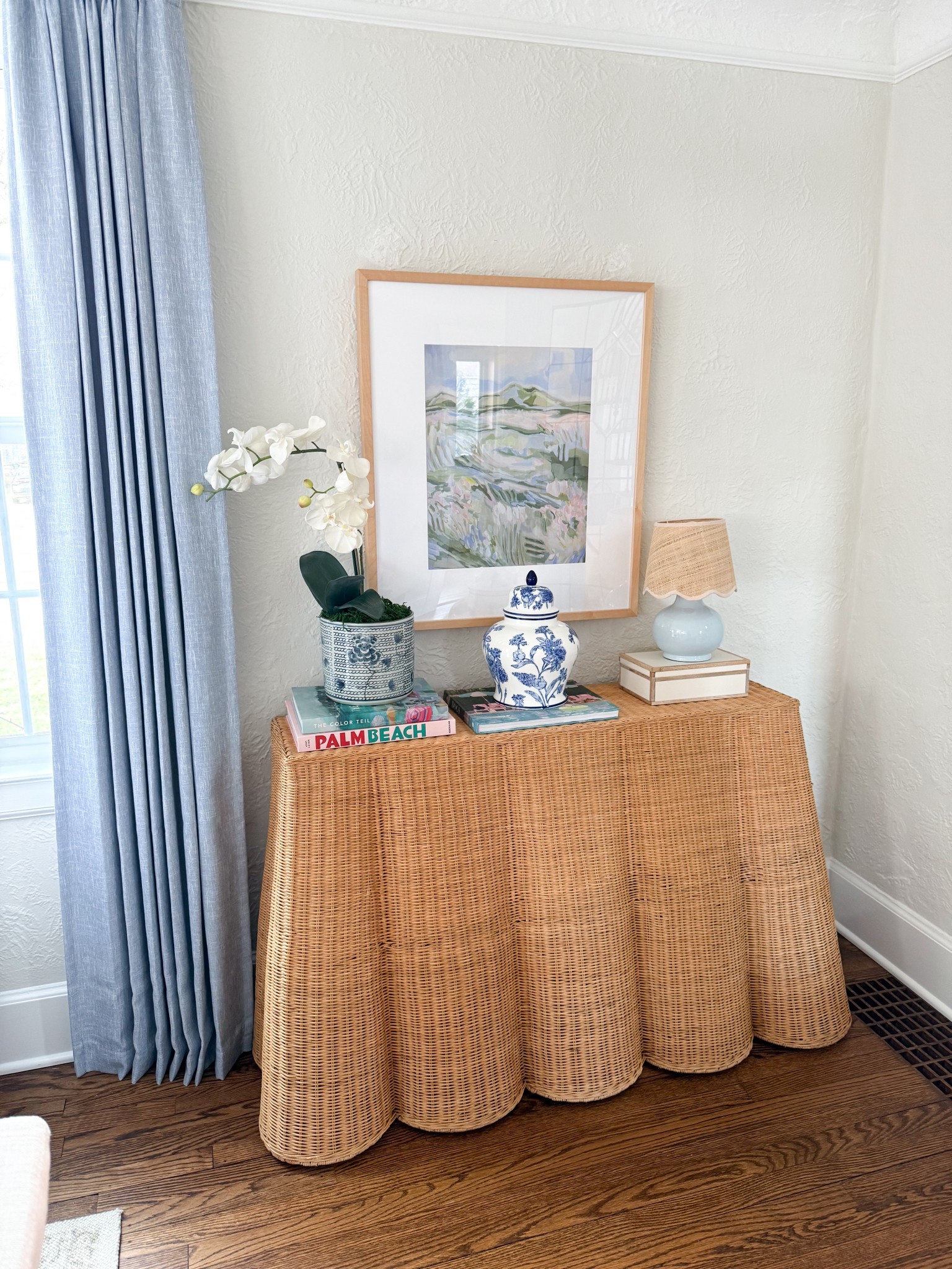 My scallop rattan entryway table is on sale for just over $300 

#LTKHome #LTKSaleAlert