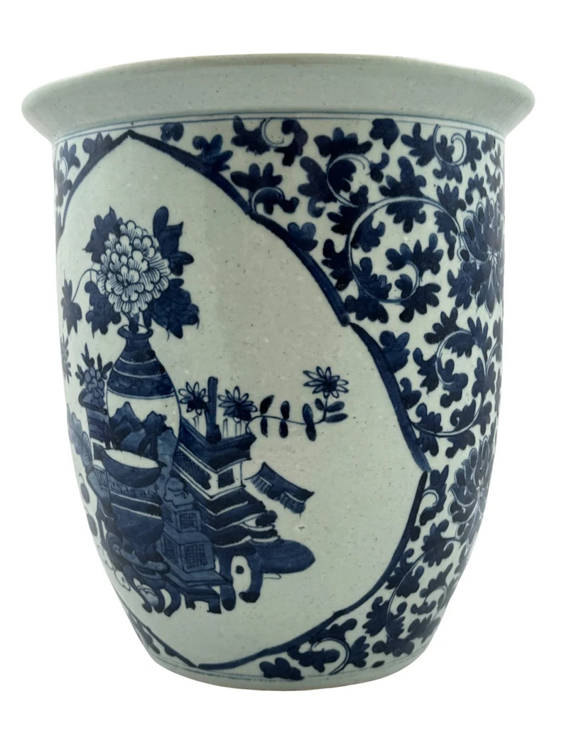 Blue And White Porcelain Peony Planter | Etsy (US)