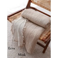 Soft Muslin Bed Cover Queen King, Lightweight Cotton Throw Blanket, Oversize King Bedspread, Organic Throw, Gauze Coverlet, Adult | Etsy (US)