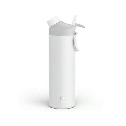 24oz Insulated Stainless Steel Water Bottle With Straw And Spout Lid, Leak Proof, Cupholder Friendly, Double Wall, For Sports, Gym, Travel | SHEIN