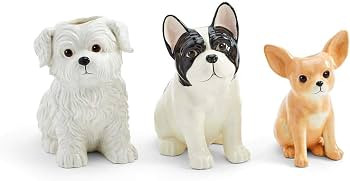 Two's Company Dog Vases, Set of 3 Includes 3 Styles: Westie, Chihuahua, Frenchie | Amazon (US)