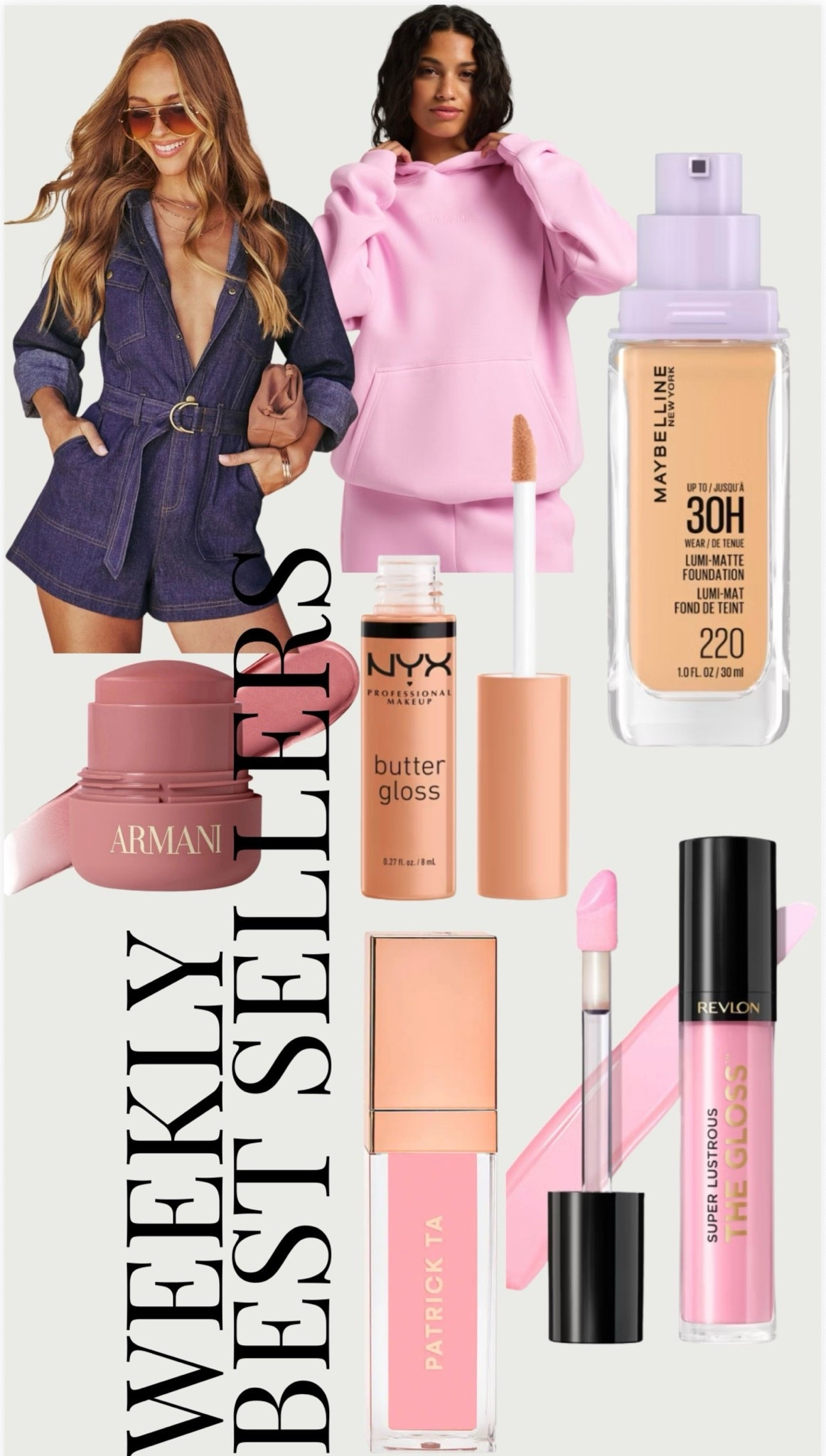 This past week’s BEST SELLERS 💕 and I’m pretty sure you guys were in a little bit of a pink mood… and honestly, I don’t blame you.

💄 These two pink lipsticks were basically head-to-head all week — apparently we still can’t decide which one we love more.

💕 This matching sweatshirt has been one of my favorites lately. Such a fun pop of color while still being easy and comfortable.

👖 This denim wrap is the perfect little nod to fall when the temperatures haven’t gotten the memo yet — trendy, transitional, and actually wearable right now.

🌸 This gorgeous pink Armani blush is SO flattering and one of those shades that complements so many different skin tones.

✨ And of course… my favorite lip gloss of all time made the list again. The fact that it happens to be drugstore just makes me love it even more.

You guys picked GOOD this week. 💗 Everything is linked right here in my LTK!

#LTKselfcare #LTKootd #LTKBeauty