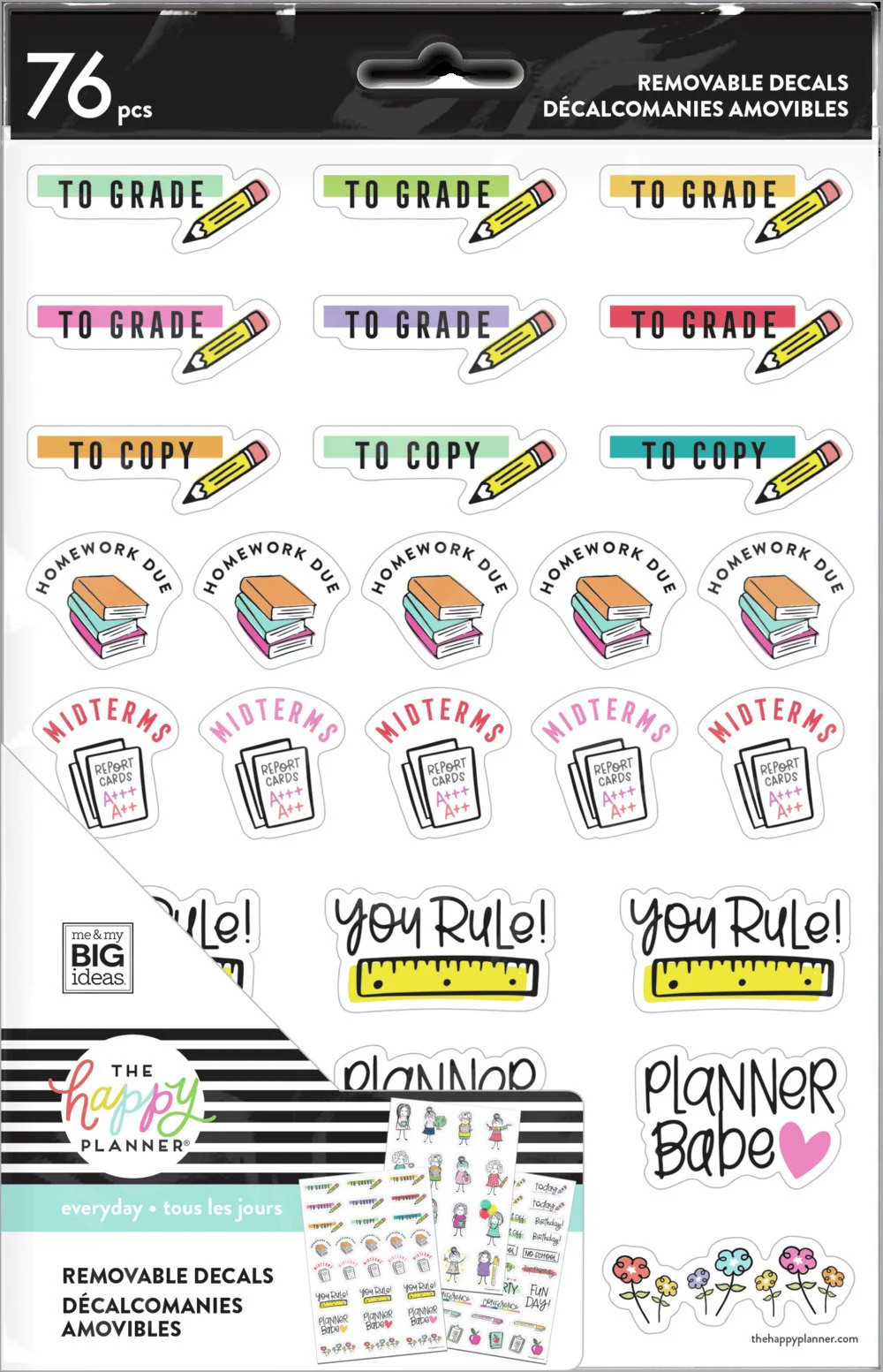 Stick Girl Dry Erase Removable Decals | Happy Planner