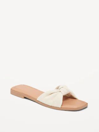 Knot-Front Slide Sandals | Old Navy (US)